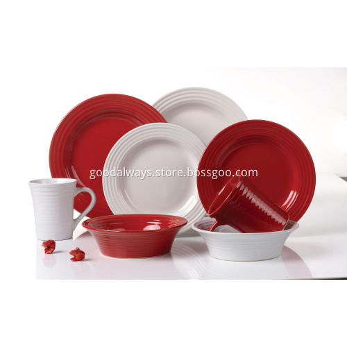 Tableware home using ceramic color glaze dinner set